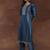 floral embroidered straight sequinned kurta with trousers & dupatta