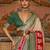 Beige ethnic motifs woven design patola saree