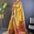 Yellow woven design zari silk blend designer patola saree