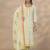 women ethnic motifs printed regular thread work kurta with trousers & with dupatta