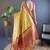Yellow woven design zari silk blend designer patola saree