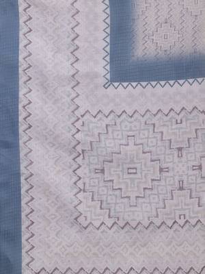 chevron embroidered regular thread work kurta with palazzos & dupatta 3