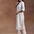 chevron embroidered regular thread work kurta with palazzos & dupatta
