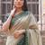 Beige woven design zari  cotton designer saree