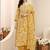 libas mustard floral printed straight suit set with dupatta