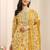 libas mustard floral printed straight suit set with dupatta