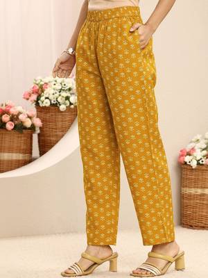 libas mustard floral printed straight suit set with dupatta 7
