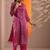 bandhani printed straight kurta with trousers and dupatta