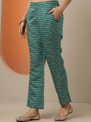 floral printed v-neck thread work straight kurta with trousers & dupatta 7