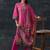 women ethnic motifs printed regular kurta with trousers & with dupatta