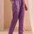 women ethnic motifs printed regular thread work kurta with trousers & with dupatta