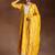 womens mustard printed anarkali kurta with churidar & dupatta