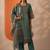 geometric embroidered sequinned straight kurta with trousers and dupatta