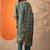 geometric embroidered sequinned straight kurta with trousers and dupatta