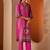 ethnic motifs printed mandarin collar straight kurta with trousers & dupatta
