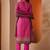 ethnic motifs printed mandarin collar straight kurta with trousers & dupatta