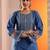 women floral embroidered regular thread work kurta with trousers & with dupatta