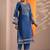 women floral embroidered regular thread work kurta with trousers & with dupatta