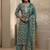 women floral printed regular thread work kurta with trousers & with dupatta