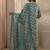 women floral printed regular thread work kurta with trousers & with dupatta