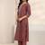 women ethnic motifs printed regular thread work kurta with trousers & with dupatta