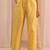 sunshine yellow printed cotton straight suit set