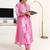 women ethnic motifs printed regular cotton blend kurta with trousers & with dupatta