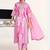women ethnic motifs printed regular cotton blend kurta with trousers & with dupatta
