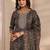libas green ajrak printed straight suit set with dupatta
