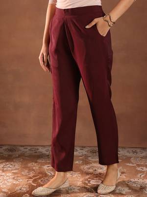 women ethnic motifs embroidered a-line kurta with trousers & dupatta 7