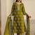 women ethnic motifs printed regular thread work kurta with trousers & with dupatta