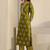 women ethnic motifs printed regular thread work kurta with trousers & with dupatta