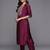 floral yoke design straight sequinned kurta with trousers & dupatta