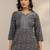 women ethnic motifs printed regular thread work kurta with trousers & with dupatta