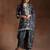 floral printed regular sequinned kurti with dhoti pant & dupatta