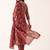 women floral printed regular thread work kurta with trousers & with dupatta