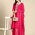 women floral yoke design kurta with trousers & dupatta