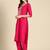 women floral yoke design kurta with trousers & dupatta