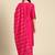 women floral yoke design kurta with trousers & dupatta