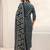 women ethnic motifs printed regular thread work kurta with trousers & with dupatta