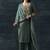 floral embroidered thread work straight kurta with trousers & dupatta