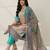 women ethnic motifs printed regular mirror work kurta with trousers & with dupatta