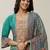 women ethnic motifs printed regular mirror work kurta with trousers & with dupatta