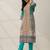 women ethnic motifs printed regular mirror work kurta with trousers & with dupatta