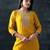 women floral yoke design sequinned kurta with trousers & with dupatta