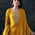 women floral yoke design sequinned kurta with trousers & with dupatta
