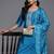 floral embroidered zari regular kurta with trousers dupatta