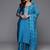 floral embroidered zari regular kurta with trousers dupatta