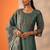 women ethnic motifs regular thread work kurta with trousers & with dupatta