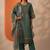 women ethnic motifs regular thread work kurta with trousers & with dupatta